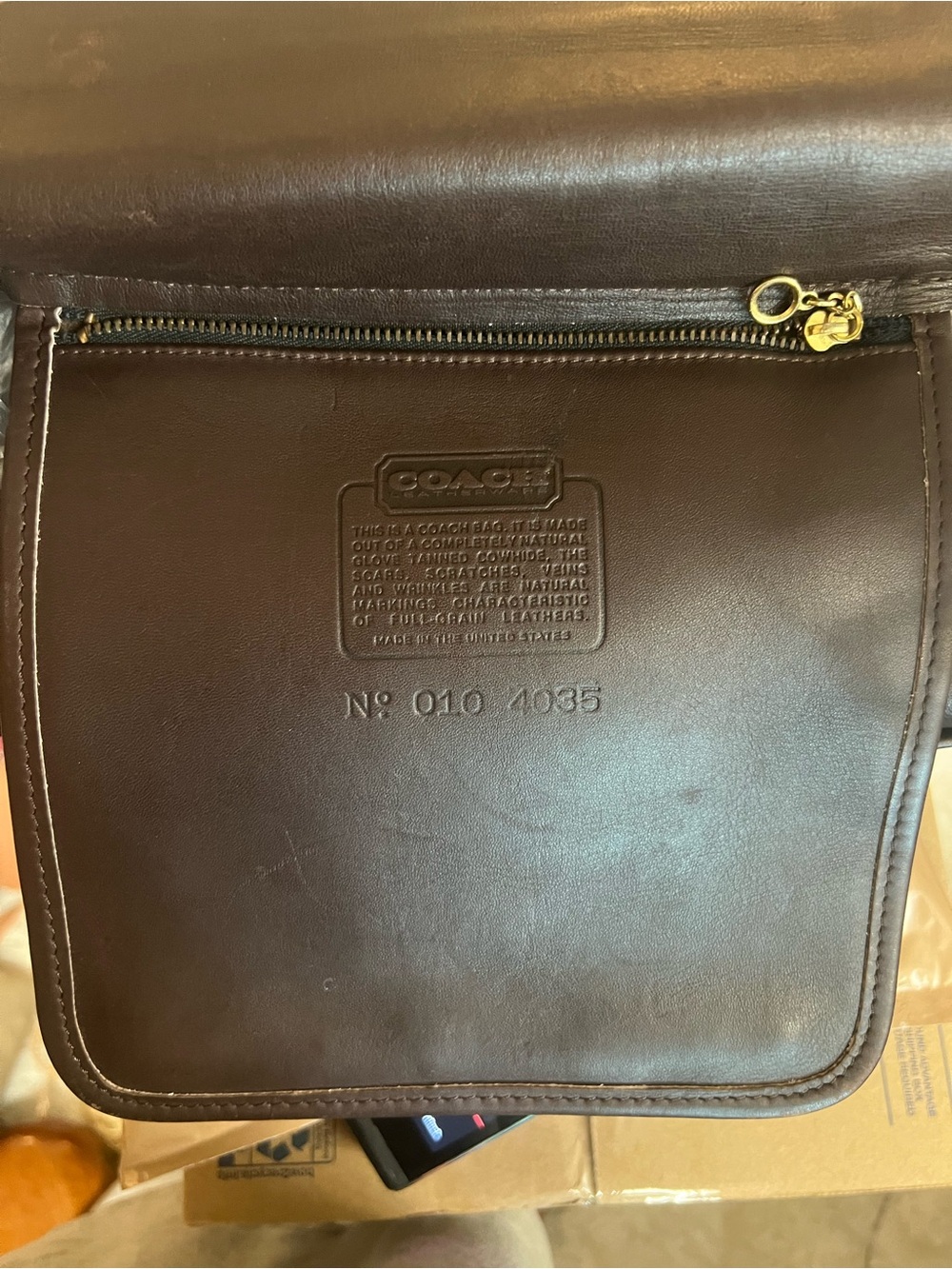 Coach 1989-1990 Wall Street Leather Briefcase with Brass Hardware - Picture 6 of 9